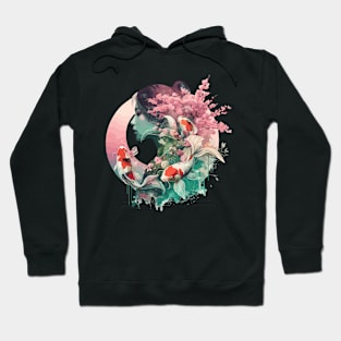 Koi Fishes Zen Woman Hoodie